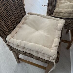 4x Ballard Designs Chair Barstool Stool Cushions Essential Farmhouse Cushion